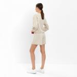 Комплект женский (джемпер, шорты) MINAKU: Casual Collection, бежевый, размер 48