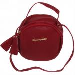 Сумка женская Round classic, цвет красный, 17*17*7см