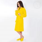 Халат запашной с воротником (желтый)
