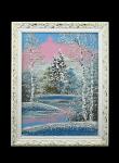 Картина в багете пейзаж Зимнее морозное утро 37*47см