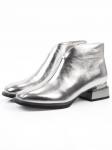 01-B50B-96C GREY/SILVER Ботинки демисезонные женские (натуральная кожа, байка)