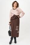 Костюм Aira Style 24129 пудра+коричневый