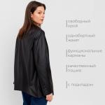 Пиджак женский (экокожа) MINAKU: Eco leather, цвет чёрный, размер 46