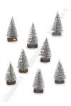 Новогодние украшения "Ёлочка" 4 см (10 шт) SF-8014, серебро