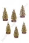 Новогодние украшения "Ёлочка" 6 см (6 шт) SF-8014, золото