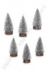 Новогодние украшения "Ёлочка" 6 см (6 шт) SF-8014, серебро