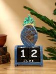 Календарь настольный «Ананас», 10.5?5.5?19.5 см, дерево, сине-зелёный