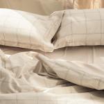 *Постельное бельё евро «Этель» Cage: beige, мако-сатин