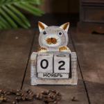 Вечный календарь «Кошка», 7?4?10 см, дерево