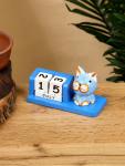 Календарь настольный «Котик», 13?6?7 см, дерево, синий