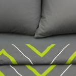 Постельное бельё 1.5-спальное «Этель. Зелено-серые зигзаги», поплин