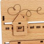 Вечный календарь Sweet home деревянный, 17.5?17 см