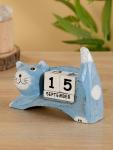 Календарь настольный «Кошка», 13?4?10 см, дерево