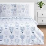 Постельное бельё евро «Тюльпаны (вид 1)», поплин