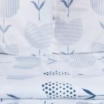 Постельное бельё евро «Тюльпаны (вид 1)», поплин