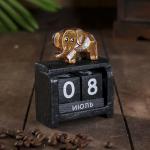 Вечный календарь настольный «Слон», 4?7?9 см, дерево