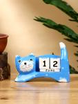Календарь настольный «Кошка», 13?4?10 см, дерево, синий