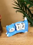 Календарь настольный «Кошка», 13?4?10 см, дерево, синий