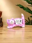 Календарь настольный «Кошка», 14?4?10 см, дерево, сиреневый