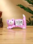 Календарь настольный «Кошка», 14?4?10 см, дерево, сиреневый