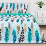 Постельное бельё 1.5-спальное «Этель. Перья», поплин