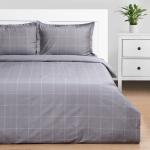 *Постельное бельё 2-спальное «Этель» Cage: grey, мако-сатин