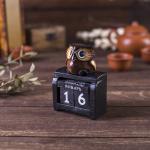 Вечный календарь настольный «Сова», 4?7?10 см, дерево