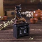 Вечный календарь настольный «Сова», 7?3.5?14.5 см, дерево