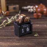 Вечный календарь настольный «Черепашка», 6.5?7?9 см, дерево