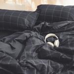 *Постельное бельё 1.5-спальное «Этель» Cage: graphite, мако-сатин