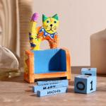 Вечный календарь «Котёнок», 7?4?10 см, дерево, 2 языка, МИКС