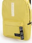 Рюкзак молодёжный на молнии, с карманами, размер 27?10?37.5 см, жёлтый