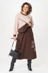 Костюм Aira Style 24129 пудра+коричневый