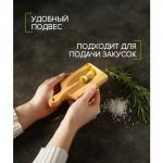 Доска для подачи и сервировки канапе Доляна «БУковский», 15?7?1.6 см, дерево массив бука