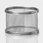 Корзинка для картофеля фри Доляна «Лонгфилд», d=9 см, внутр d=8 см, h=6 см, нержавеющая сталь, серебристая