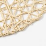 Салфетка сервировочная «Доляна. Трава», бежевая, d=38 см