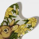 Блюдо сервировочное Доляна «Кролик в цветах», 21?13.5?1.8 см, стекло, зелёное, жёлтое