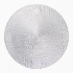 Салфетка сервировочная «Доляна», серебро, d=38 см