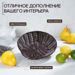 Корзинка для подачи Доляна «Шоко», 25?17?6 см, коричневая