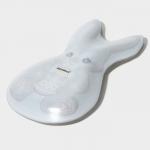 Блюдо сервировочное Доляна «Пасхальный кролик», 21?13.5?1.8 см, стекло, голубое