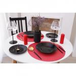 Салфетка сервировочная «Доляна. Классика», красная, d=38 см