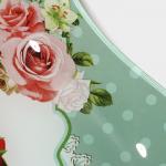 Блюдо сервировочное Доляна «Сердце. Сладости», 25.5?21.8?2.6 см, стекло, зелёное