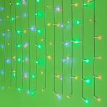 СНОУ БУМ Гирлянда эл. бахрома, 96LED, 3x0,7м, мультицвет, 8 реж, ПВХ прозр., коннектор, 220В