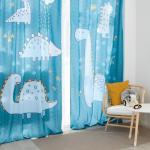 Шторы портьерные «Этель» Dinoparty, 145?260 см, 2 шт., габардин