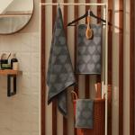 Полотенце махровое Love Life Hearts, 70?140 см, хлопок 100%, тёмно-серое