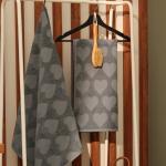 Полотенце махровое Love Life Hearts, 70?140 см, хлопок 100%, тёмно-серое