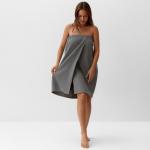 Полотенце - парео банное «Этель», 75?150 см, серое