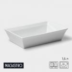 Форма для выпечки Magistro White gloss, 1.6 л, 27?17?6.3 см, жаропрочный фарфор, белая
