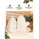 Набор для бани, шерсть 30%, полиэфир 70%, 3 предмета: шапка, рукавица, коврик, «Добропаровъ»