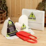 Набор для бани с принтом «Крутой мужик», 5 предметов: шапка, рукавица, портфель, мочалка, коврик, «Добропаровъ»